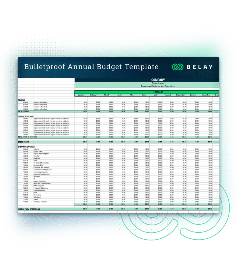 Bulletproof Annual Budget Template